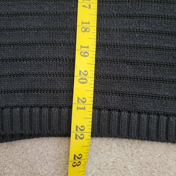 WHITE HOUSE BLACK MARKET BLACK STRIPED RIBBED KNIT COWL NECK SWEATER, SIZE S - Picture 11 of 11